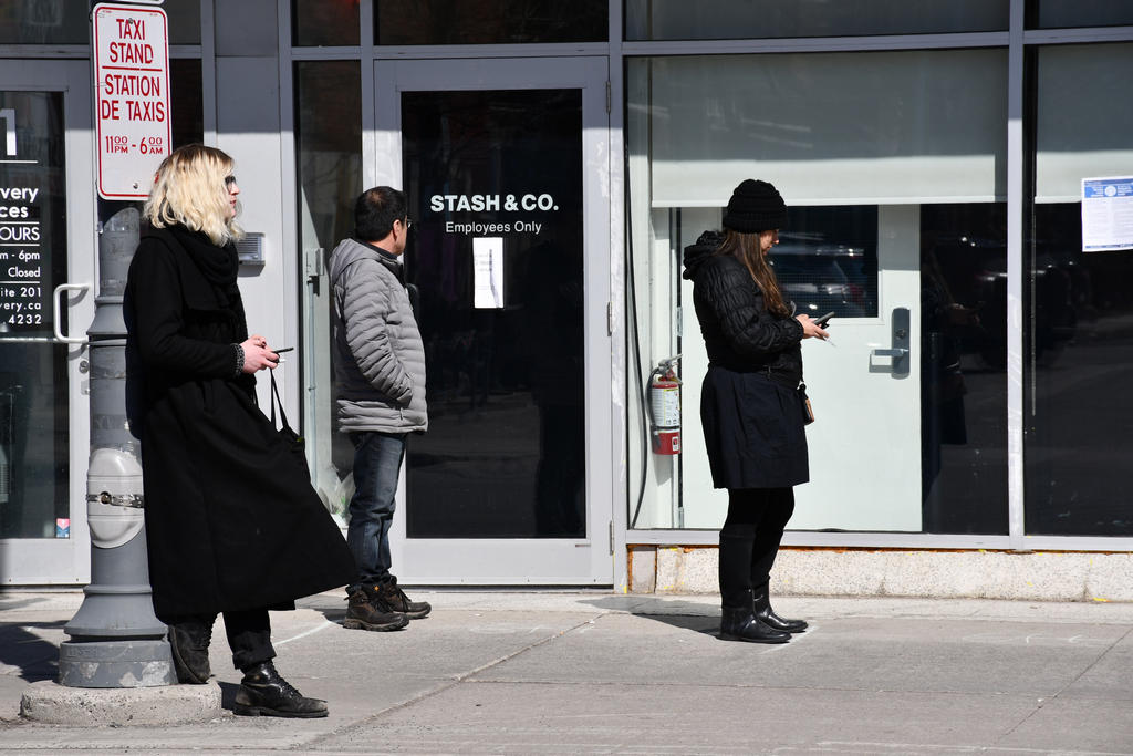 Social distancing at the pot shop