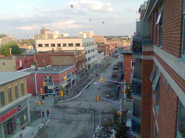 View of Bank Street under reconstruction, from my apartment balcony. What a mess that year.