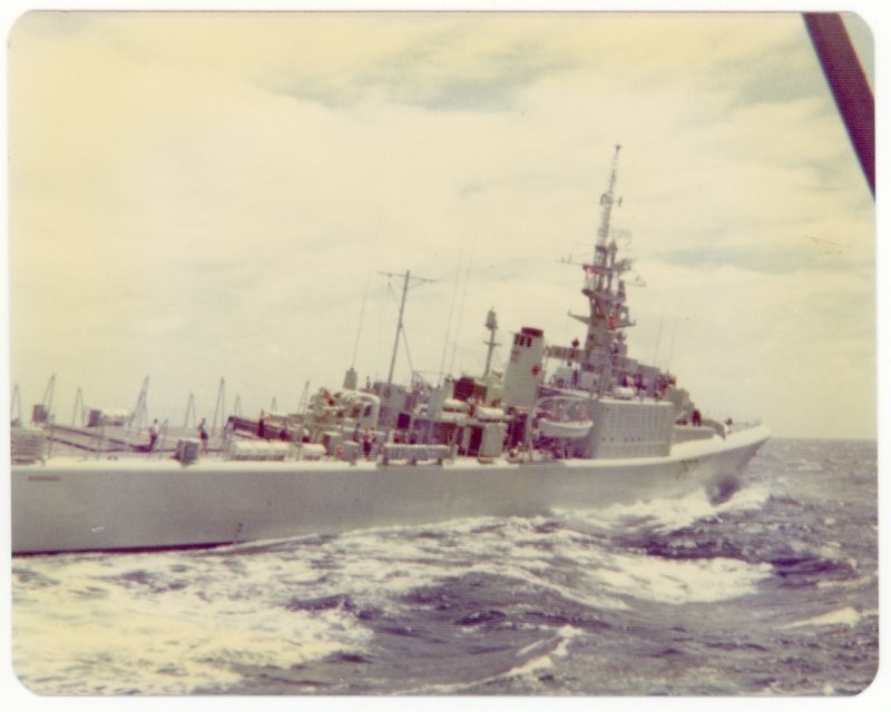 HMCS Saskatchewan at flank speed, Pacific Ocean, 1975.