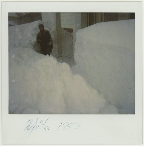 Vintage Polaroid Spectra. Big snowstorm of 1992, Moncton NB, 1992.