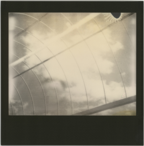 Vintage Polaroid Spectra, Impossible Project Silver Shade film