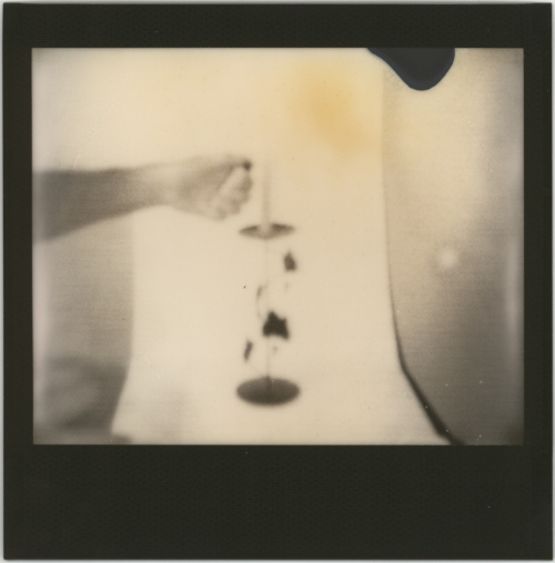 Vintage Polaroid Spectra, Impossible Project Silver Shade film