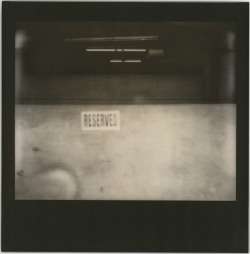 Vintage Polaroid Spectra, Impossible Project Silver Shade film