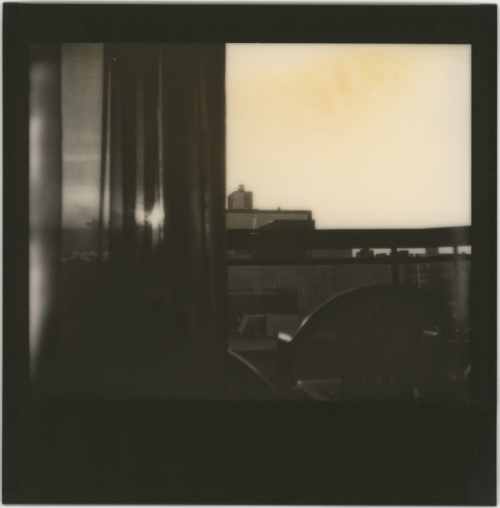 Vintage Polaroid Spectra, Impossible Project Silver Shade film